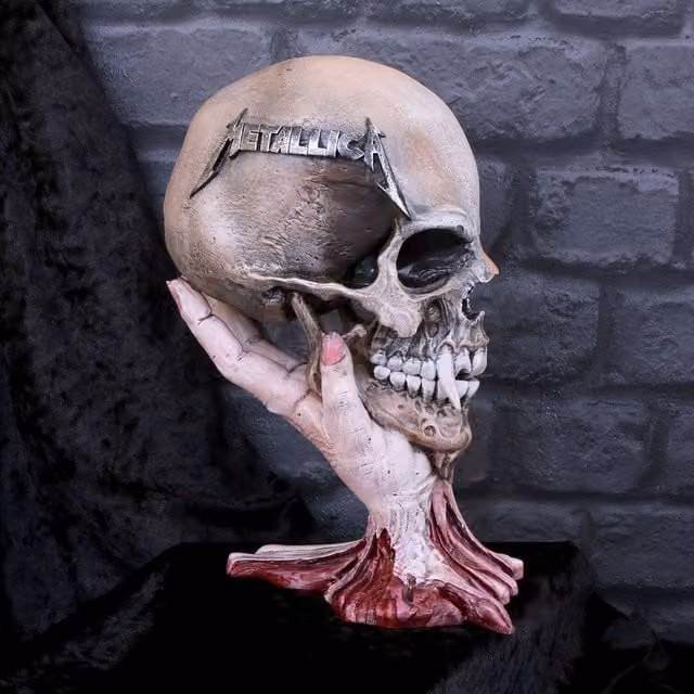 Nemesis Now! Metallica Sad But True Skull Tabletop Ornament, Multicolour, Height: 22 cm