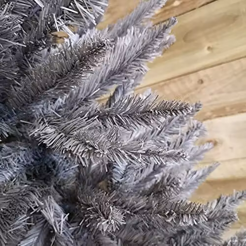 Samuel Alexander Grey Wrapped Pencil Pine Christmas Tree, Height: 244 cm – 5