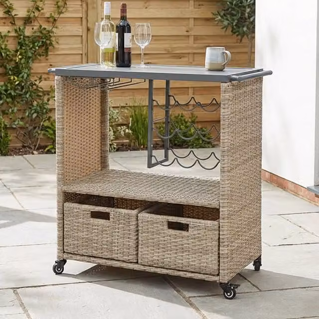Malay Deluxe Rattan Garden and Terrace Furniture in Sand Beige