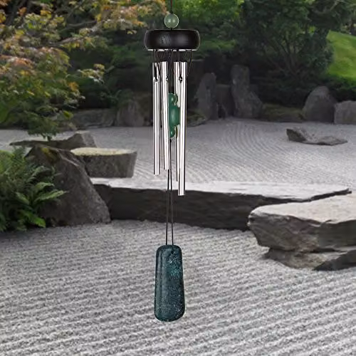 Woodstock Chimes Precious Stones Wind Chime in Black and Silver – 2