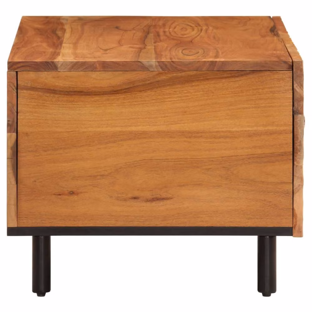 Berkfield Home Beautiful Acacia Wood Coffee Table in Brown, W/D/H: 80 x 50 x 40 cm – 3