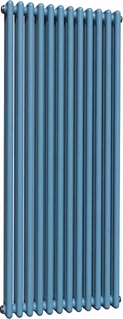 Lux Heat Vertical Coloured Column Radiator in Denim Blue, H 150 cm x W 56 cm