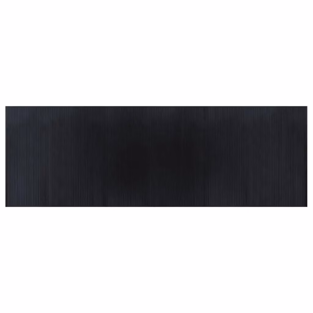 Berkfield Home Rectangular Bamboo Rug in Black, W: 100 cm, L: 300 cm – 2