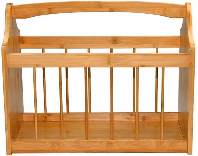Kelvenix Magazine Rack Holder in Brown, W/D/H: 42.0 x 33.0 x 1.5 cm – 1