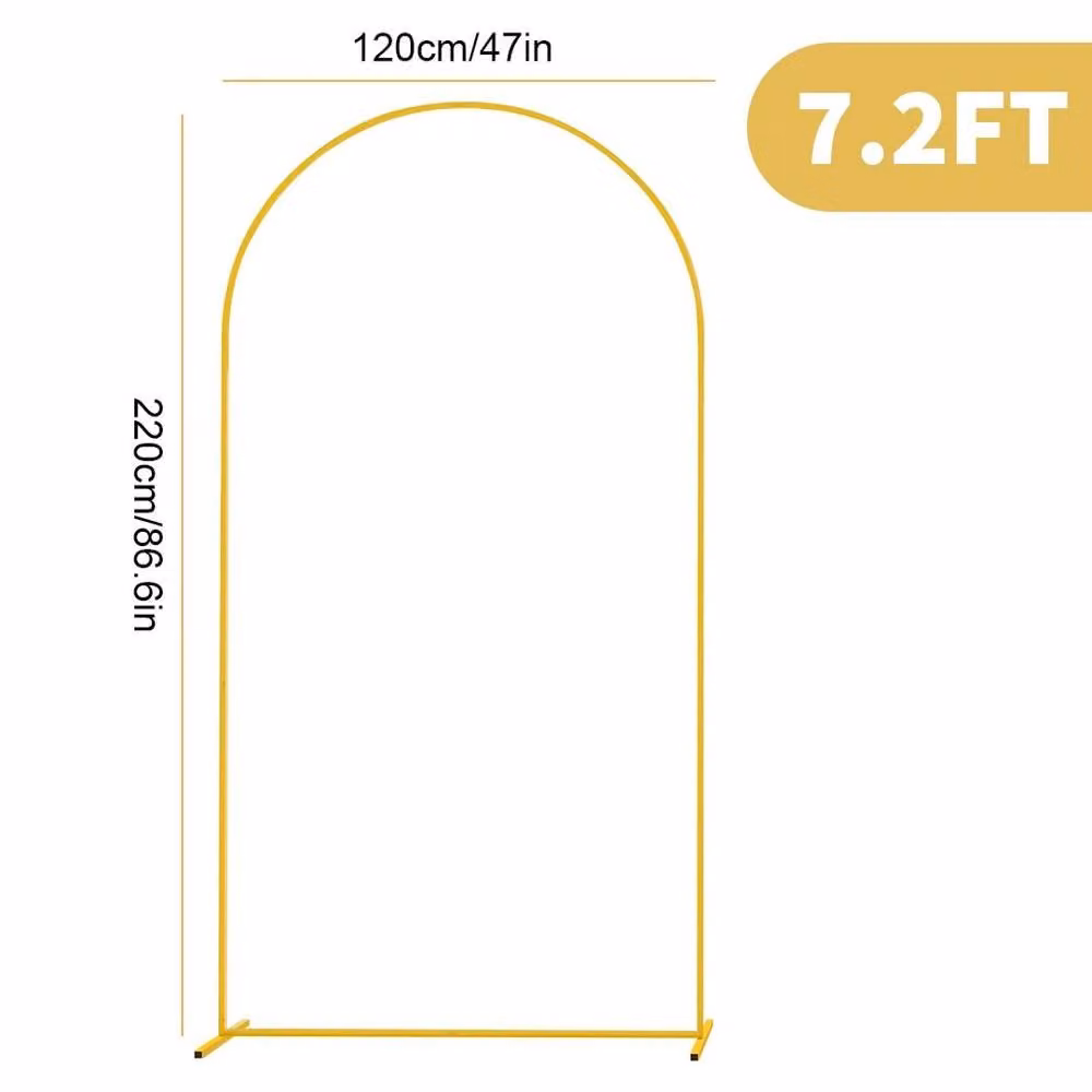 SPETLEK Metal Arch Backdrop Stand in Gold, Freestanding – 2