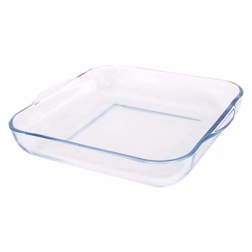 Argon Tableware Square Transparent Glass Casserole Dish, W: 30 cm, D: 27.5 cm, H: 5.5 cm – 1