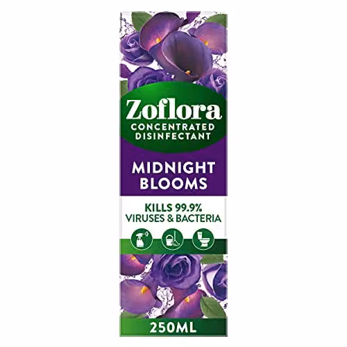 Zoflora Midnight Blooms Concentrated Multipurpose Disinfectant Liquid, 250 ml
