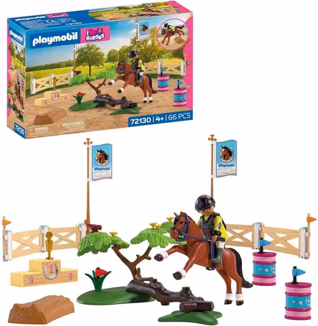 Playmobil Farm Horse Riding Competition Set in Green and Multicolour