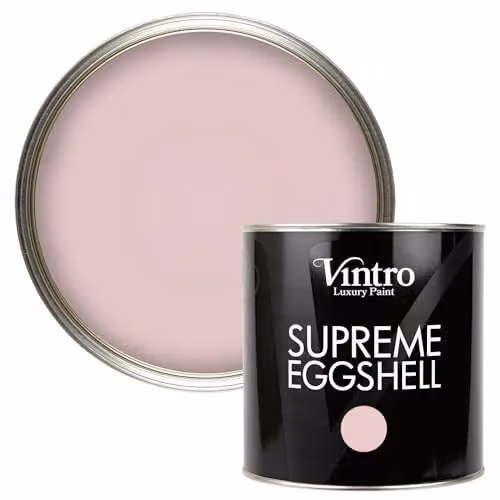 Vintro Madame de Pompadour Light Pink Eggshell Paint for Walls, Wood and Trim, 2.5 l
