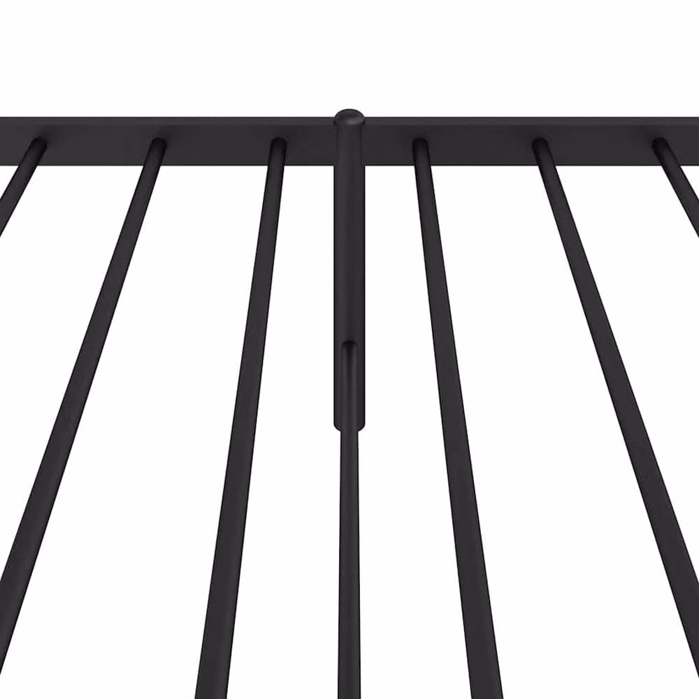 Berkfield Home Metal Bed Frame with Headboard in Black W/D/H: 100 x 200 cm – 3