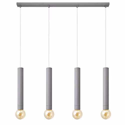 Netlighting Tuba Straight Bar Pendant Ceiling Light, Grey, W: 100 cm