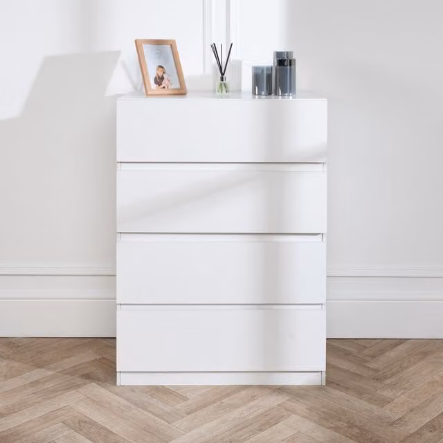 Home Treats White Minimalist Bedroom Furniture