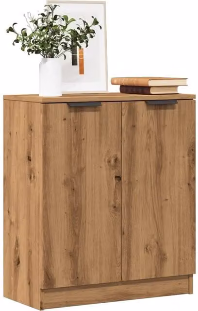 Berkfield Home Artisan Oak Sideboard in Brown, W/D/H: 60 x 30 x 70 cm