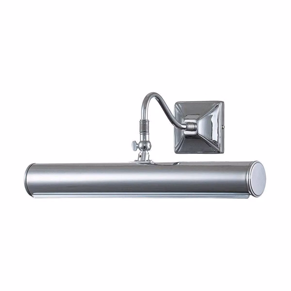 Netlighting Large 2-Light Picture Wall Light in Polished Chrome and Grey with E14 Bulb Compatibility – 2