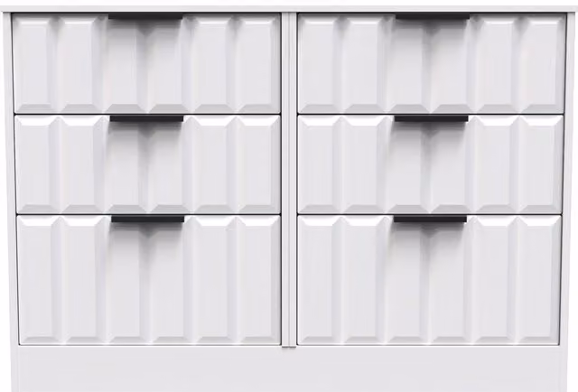 2 U Seattle 6 Drawer Bed Box in White, Large, Ready Assembled