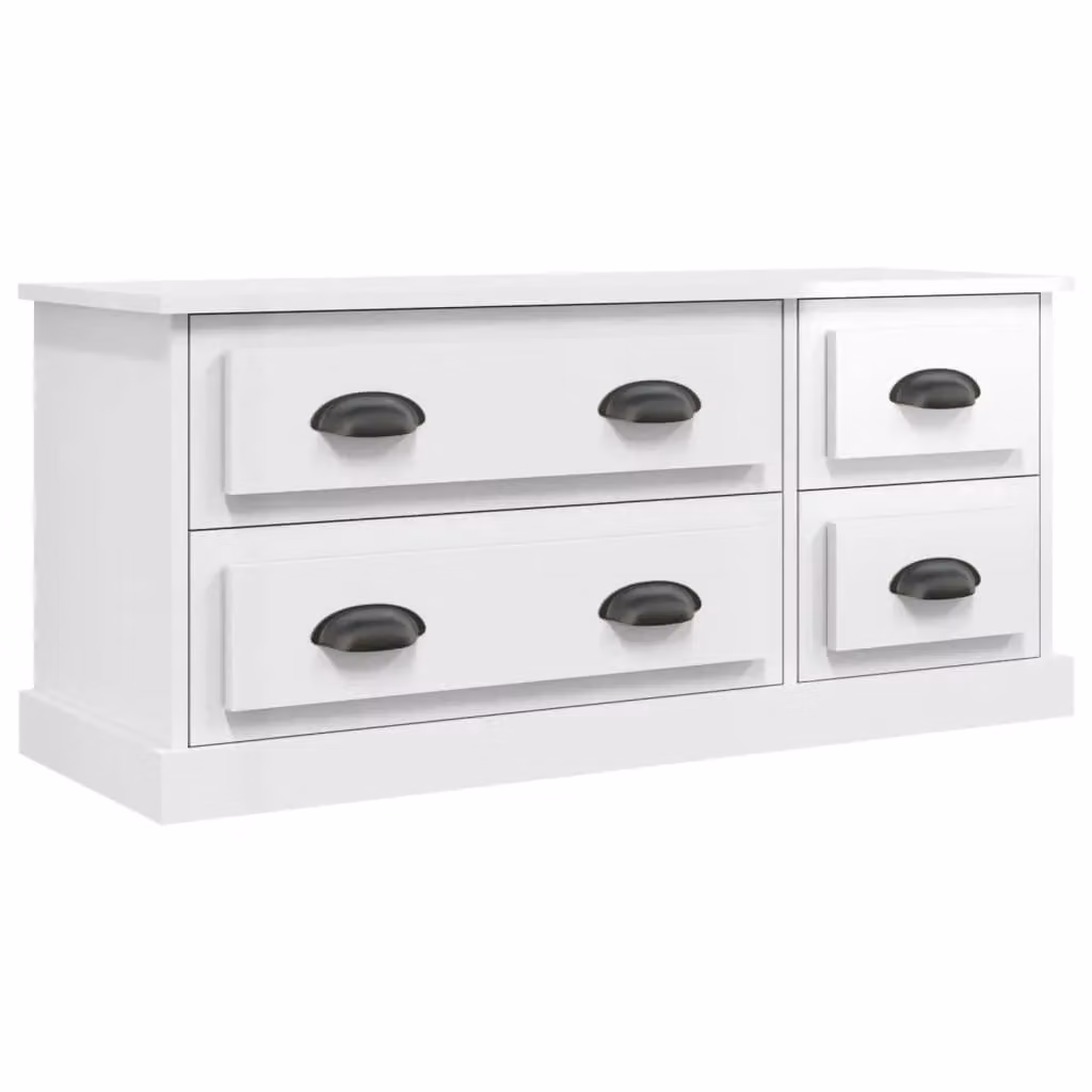 Berkfield Home High Gloss White TV Cabinet, W/D/H: 100 x 35.5 x 45 cm – 2