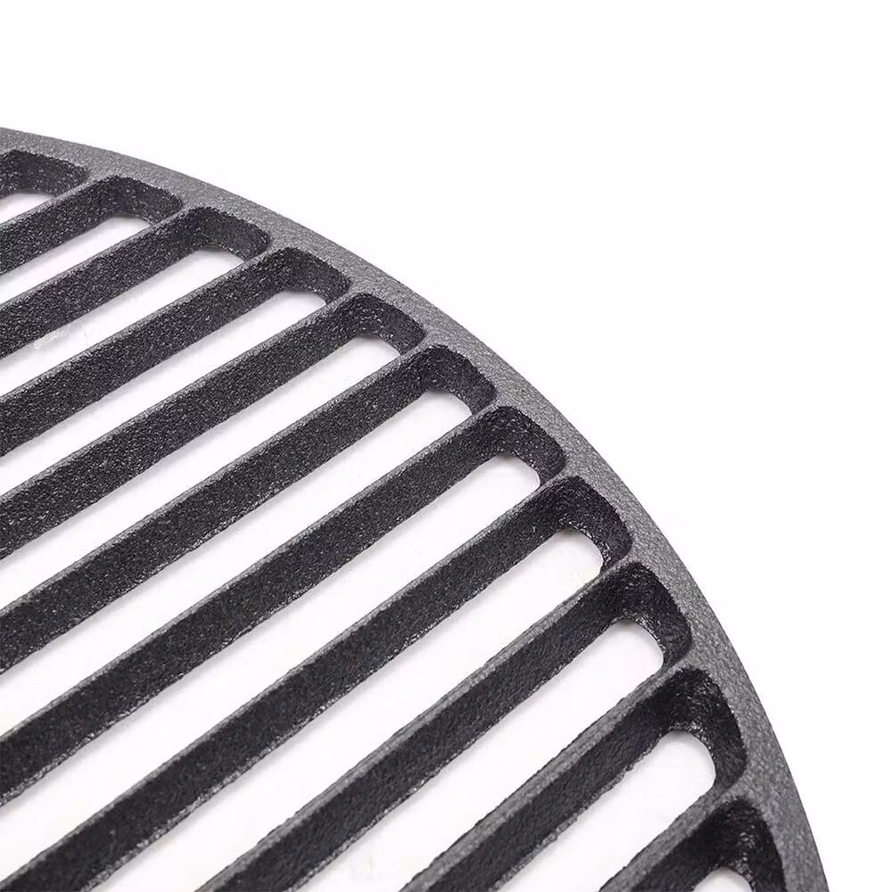 NESTLUNE Black Cast Iron Round Charcoal BBQ Grill Grate, Diameter: 100 cm, Width: 15 cm – 3