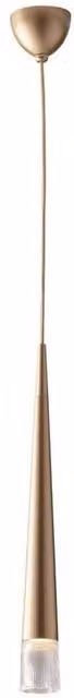 Netlighting Lancelot Slim Round Glass Ceiling Pendant Light in Gold and Transparent with GU10 Socket