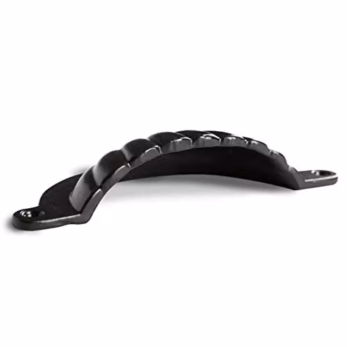 Hammer and Tongs Matt Black Iron Fluted Cabinet Drawer Pull, Pack of 2 – 2