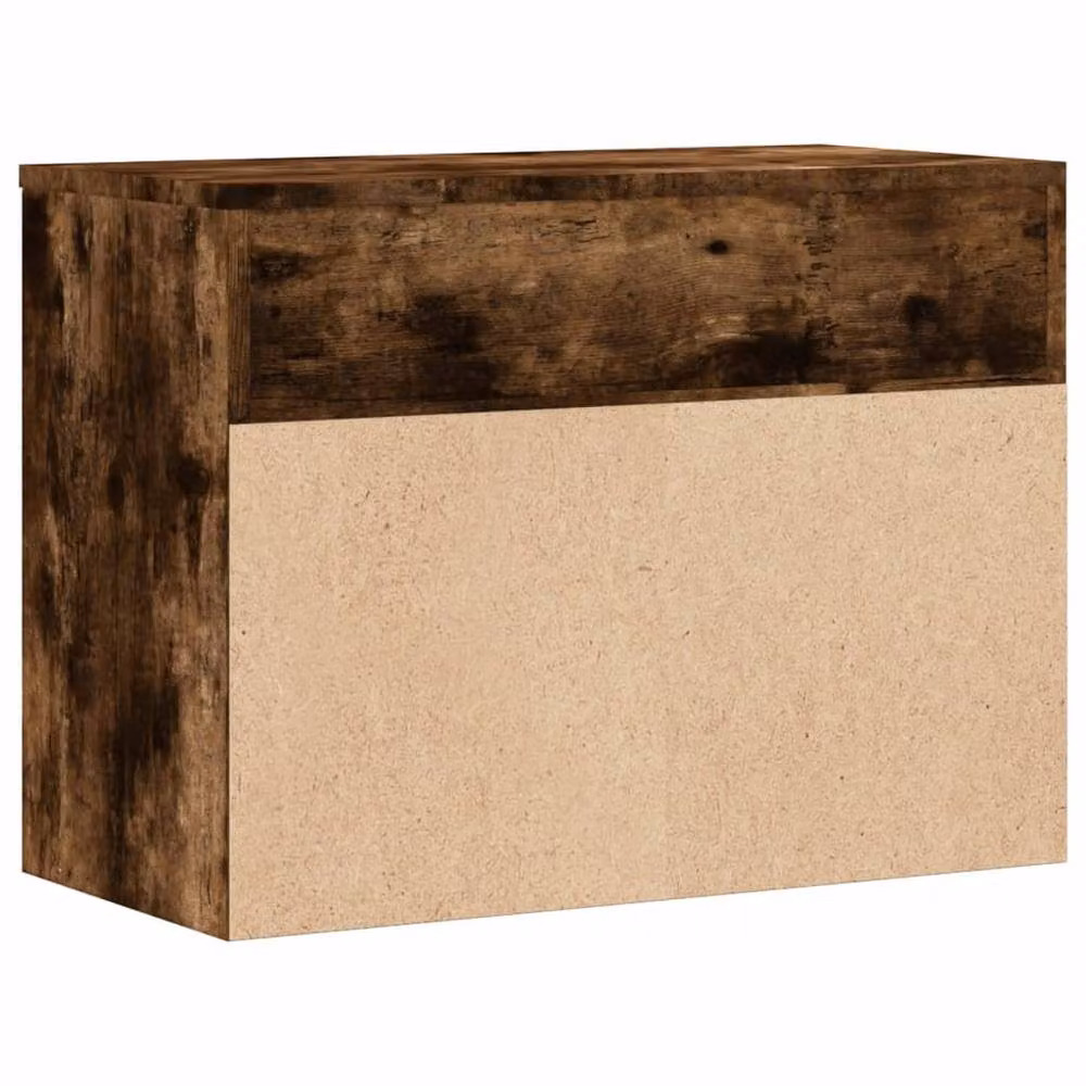 Berkfield Home Smoked Oak Shoe Bench in Brown, W/D/H: 60 x 30 x 45 cm – 5