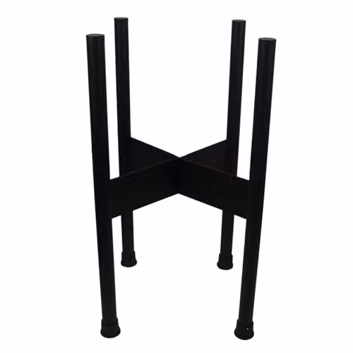 Leaf Metal Tabletop Planter Stand, Black, Height: 38.5 cm