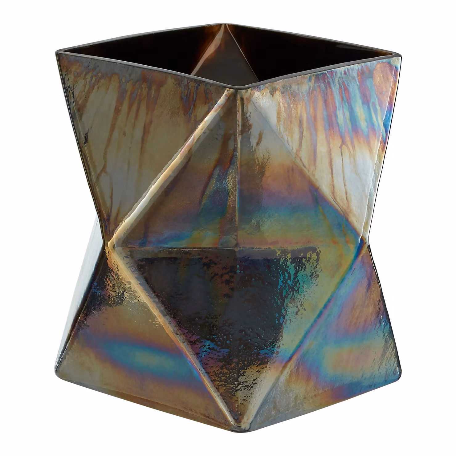 Orsina Rambia Small Oil Slick Multicolour Glass Taper Candle Holder – 3