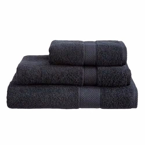 Linens Limited Black Turkish Cotton Hand Towel