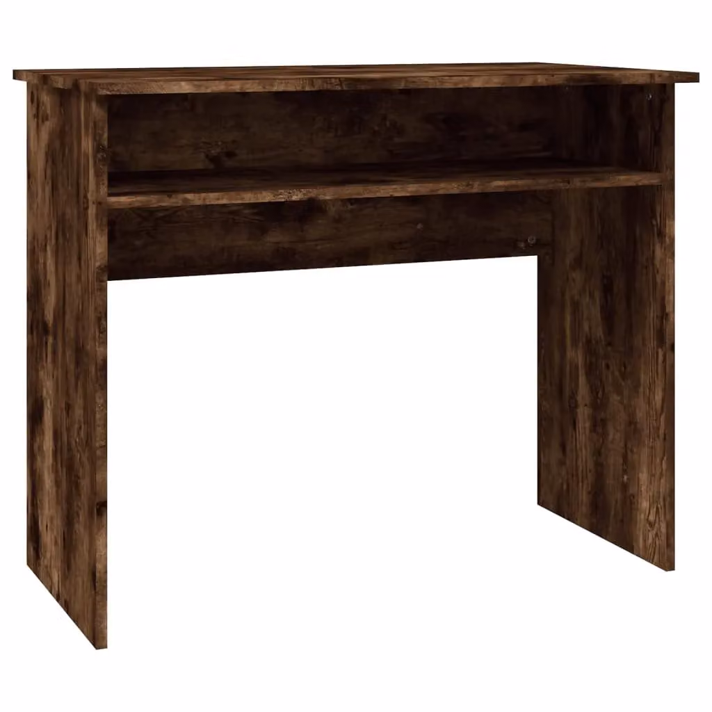 Berkfield Modern Computer Desk in Smoked Oak Brown, W/D/H: 90 x 50 x 74 cm – 2
