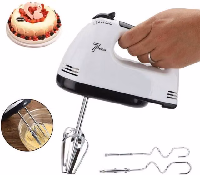 PAWNORA 7 Speed Electric Hand Held Mixer in White – 1