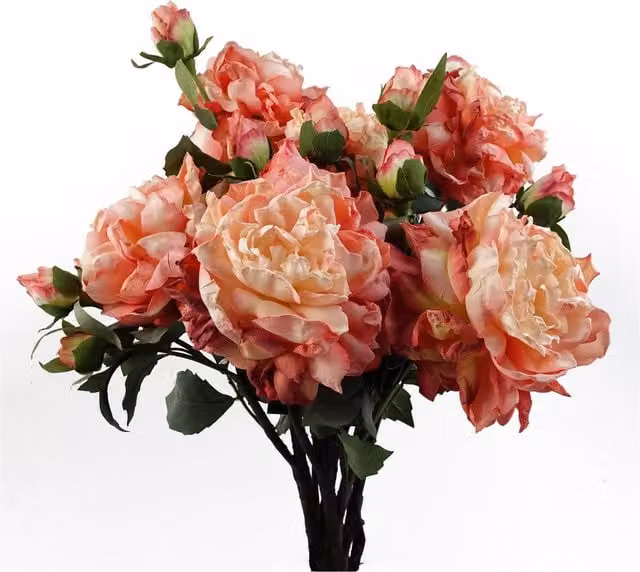 Dyzi 6 Pack Pink Peony Artificial Flower Stems, Height: 60 cm