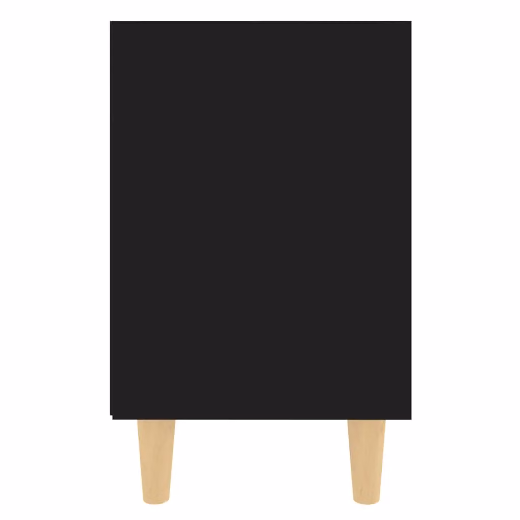 Berkfield Home Bed Cabinet in Black with Solid Wood Legs, W/D/H: 40 x 30 x 50 cm – 4