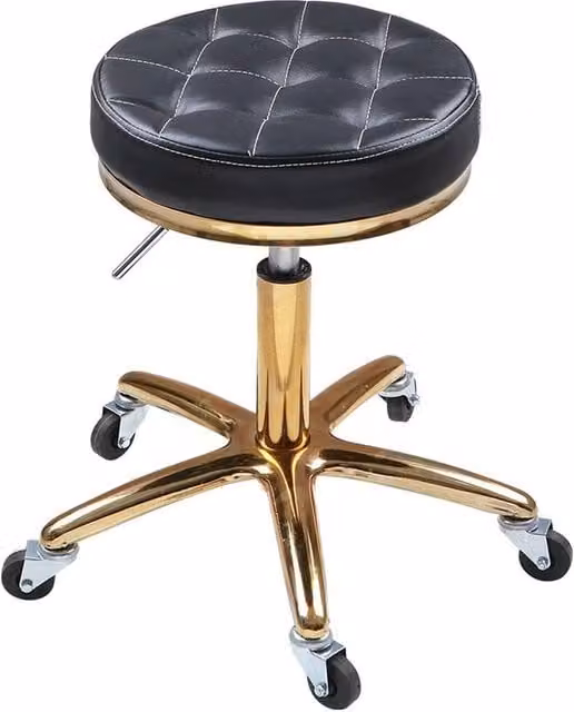 FORGEVIO Classic Adjustable Barber Chair in Black with Synthetic Leather and Metal Frame