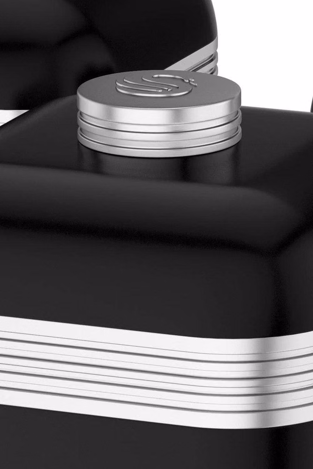 Swan Retro Metal Kitchen Storage Canisters, Black, Set of 3 – 8