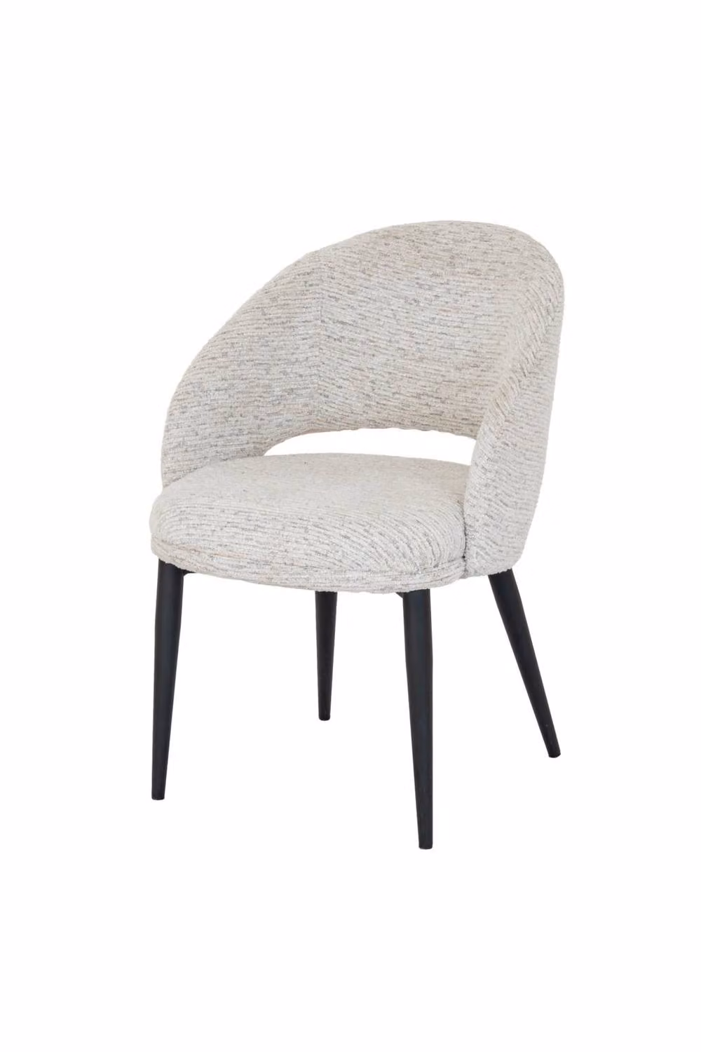 KDMD Sorelle Curved Dining Chair in White Fabric – 2