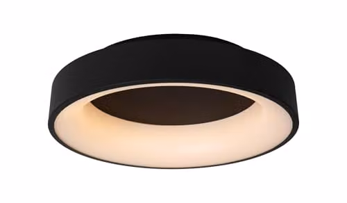 Lucide Mirage Dimmable LED Flush Ceiling Light, Black, Diameter: 45 cm – 1