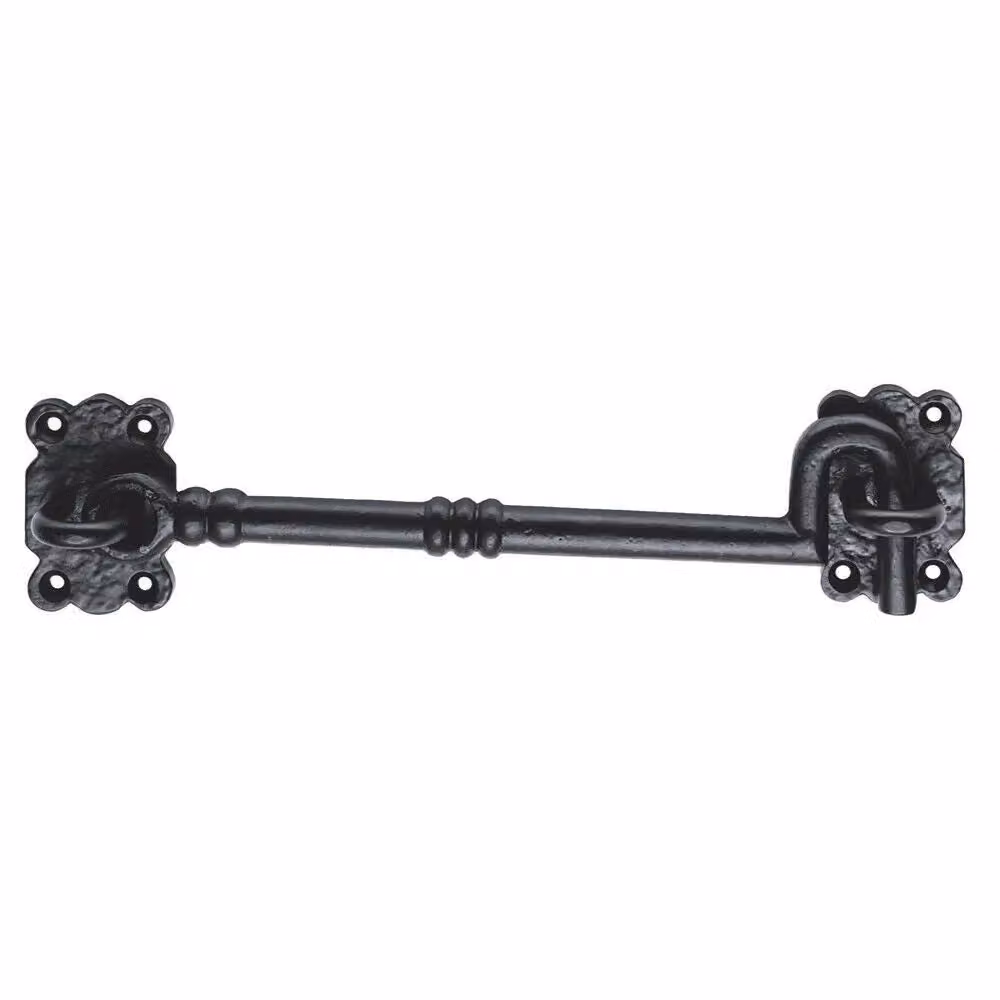 Loops Ornate Cabin Hook and Eye in Black Antique Hammered, 30.5 cm Arm Cabinet Lock – 2