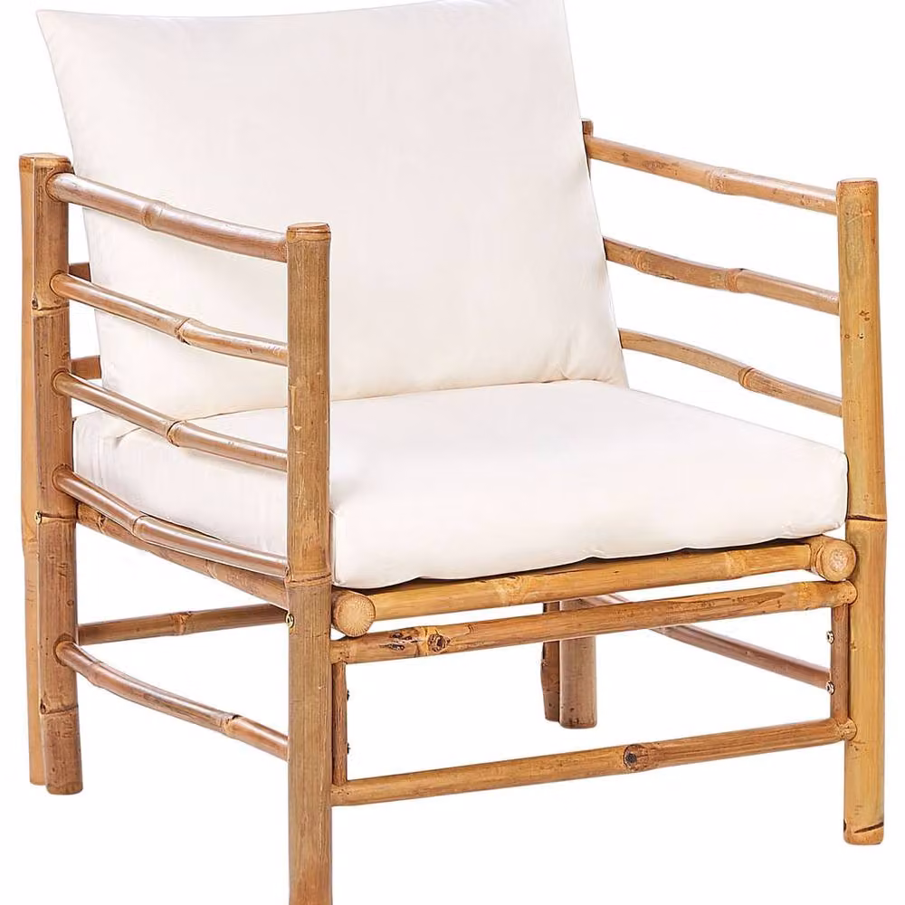 Wyld and Coco Bamboo Armchair with Removable White Cushions – 2