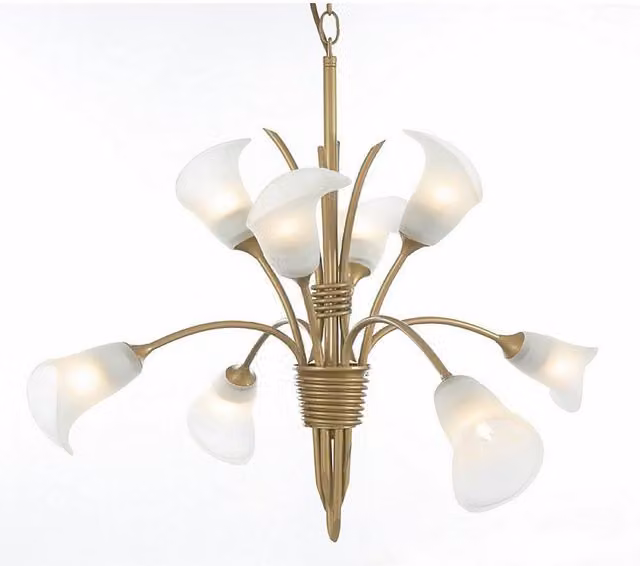 Netlighting Ancona 8 Light G9 Pendant Lamp in Satin French Gold