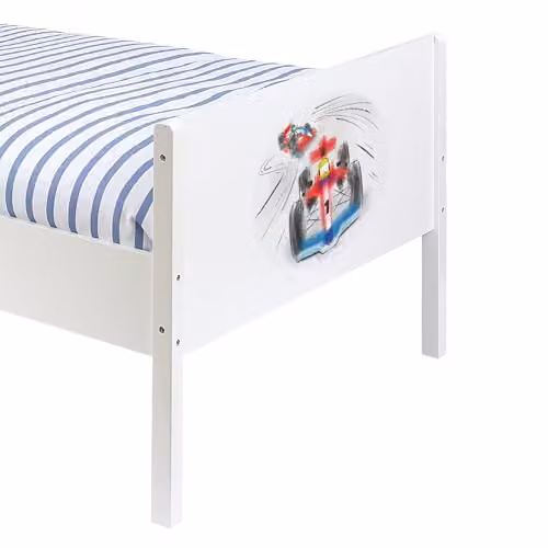 Liberty House Toys Kids Single Race Car Bed in White – 2