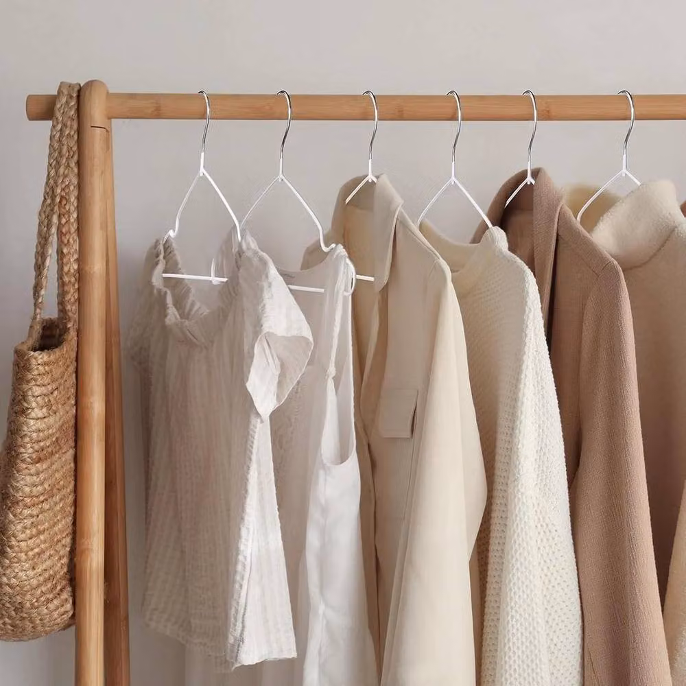 KORVIXA 20-Pack White Non-Slip Rubber-Coated Metal Hangers – 2