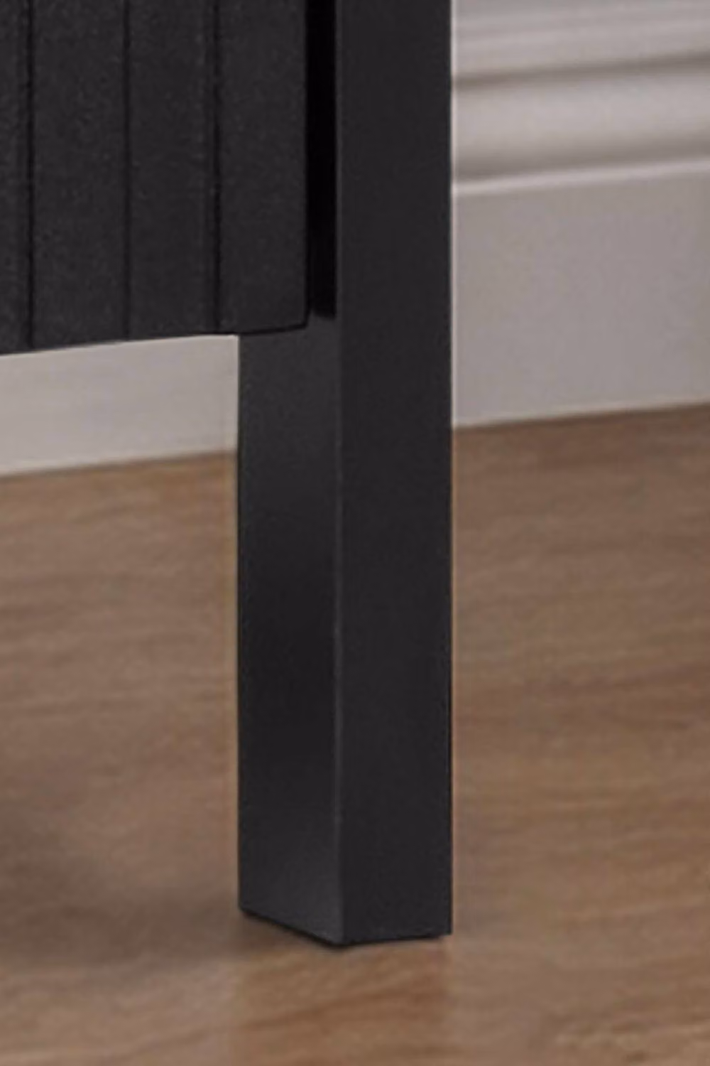 Birlea Axis 3 Drawer Fluted Bedside Cabinet Black W/D/H: 40 x 40 x 60 cm – 3
