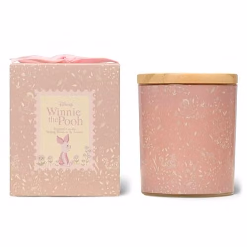 Disney Winnie The Pooh Piglet Inspired Spring Blossom and Acorns Scented Candle, Pink and Orange, 213g