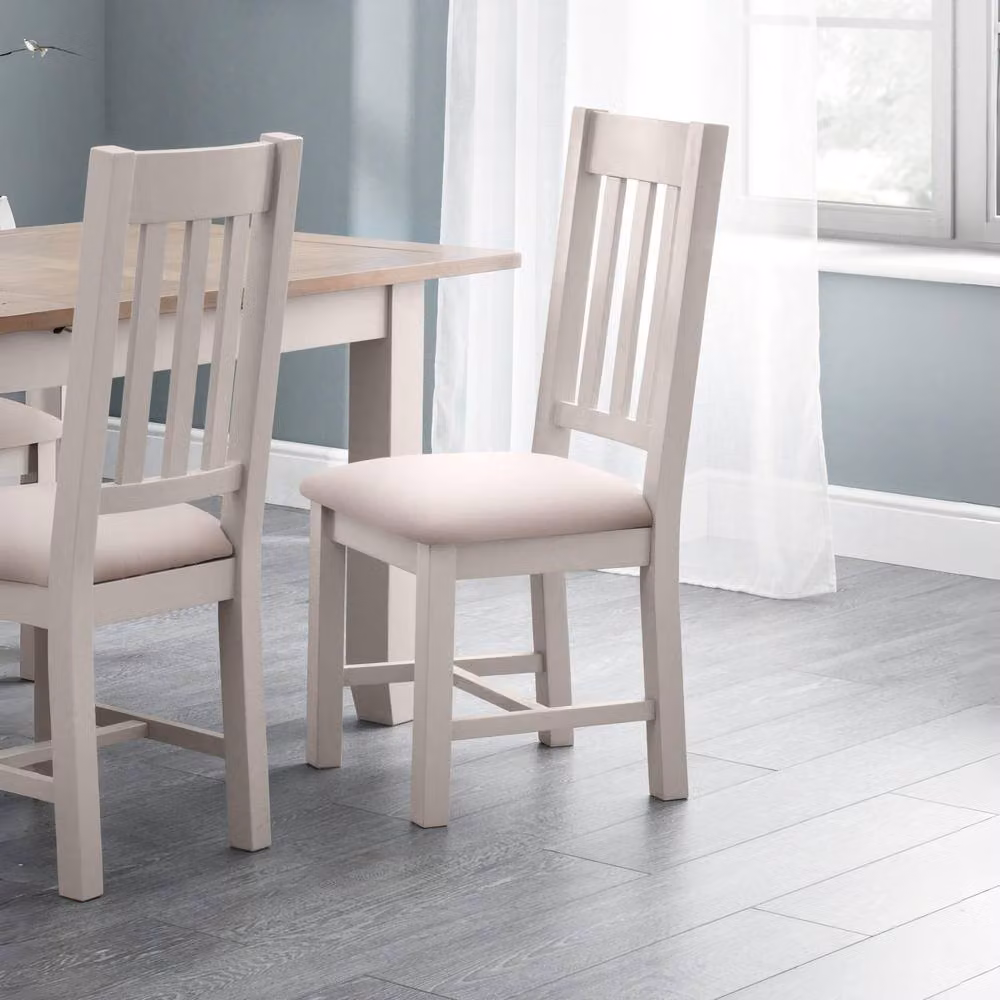 Cheshire Hartington Premium Dining Chairs - Set of 2 in Grey Fabric – 2