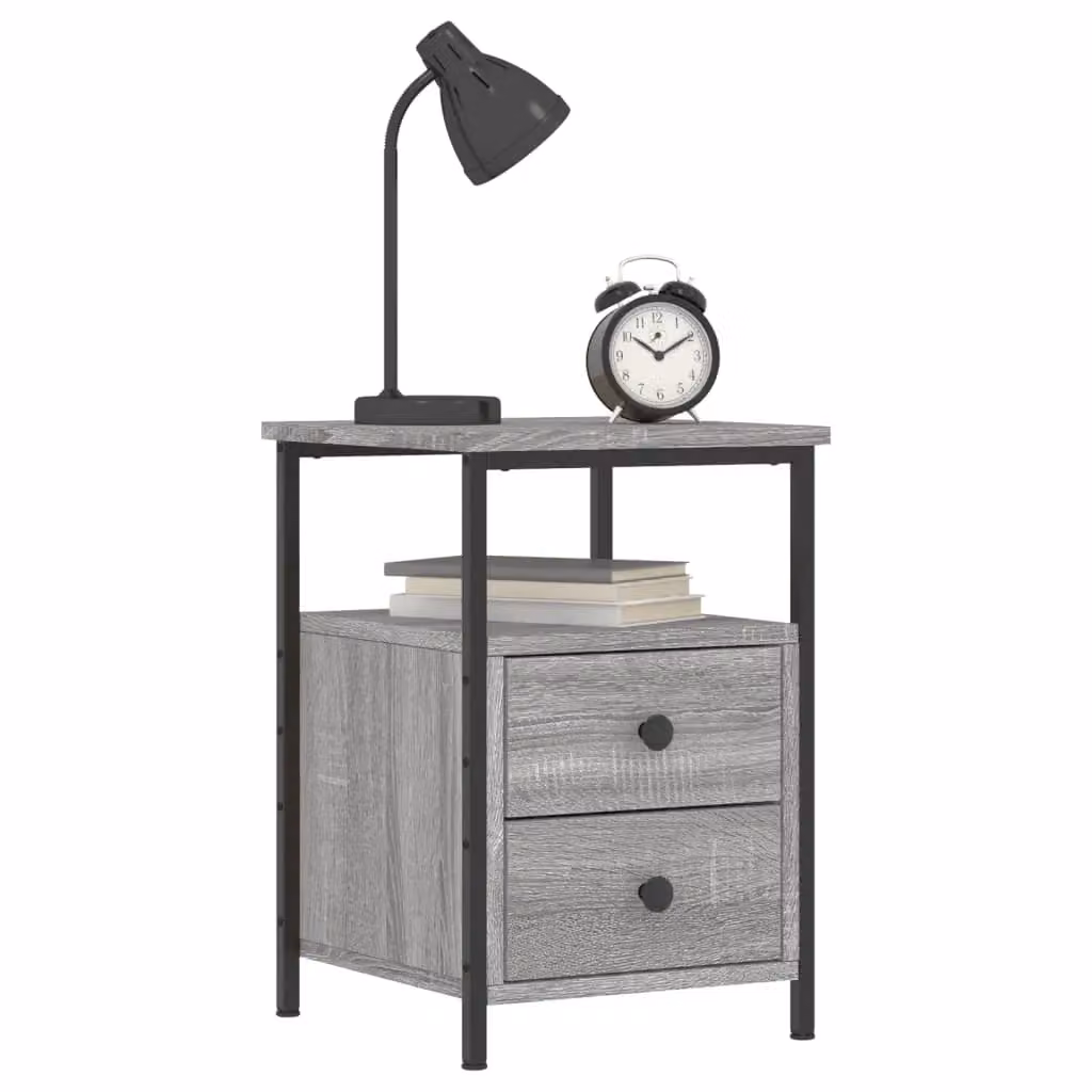 Berkfield Home Grey Sonoma Bedside Cabinet, W/D/H: 34 x 35.5 x 50 cm – 3
