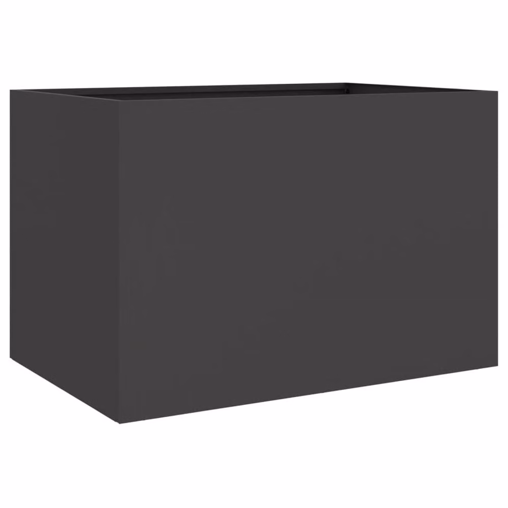 Berkfield Home Steel Planter Tub, Black, W: 62 cm, D: 47 cm, H: 46 cm – 2