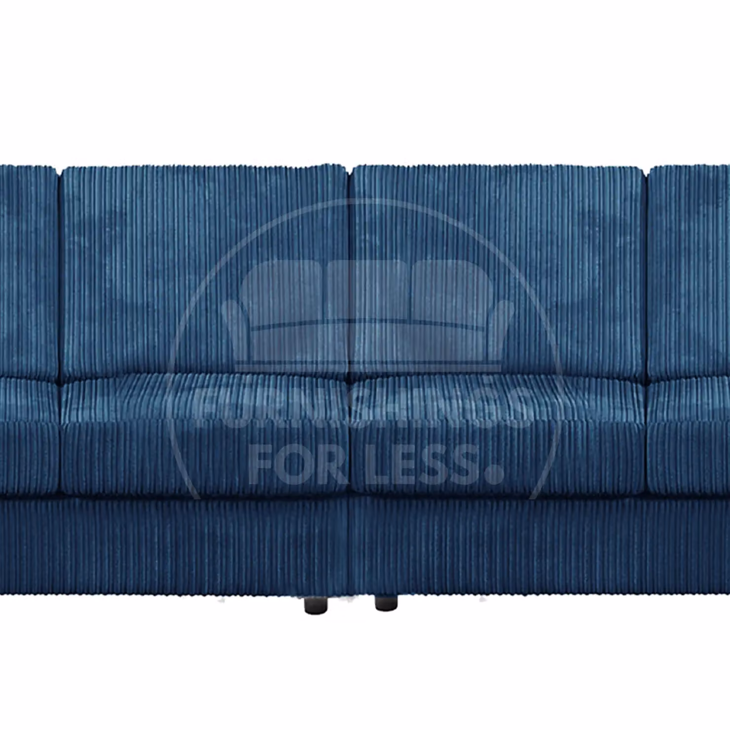 Luxor Living Blue Jumbo Cord 4 Seater Fabric Sofa – 2