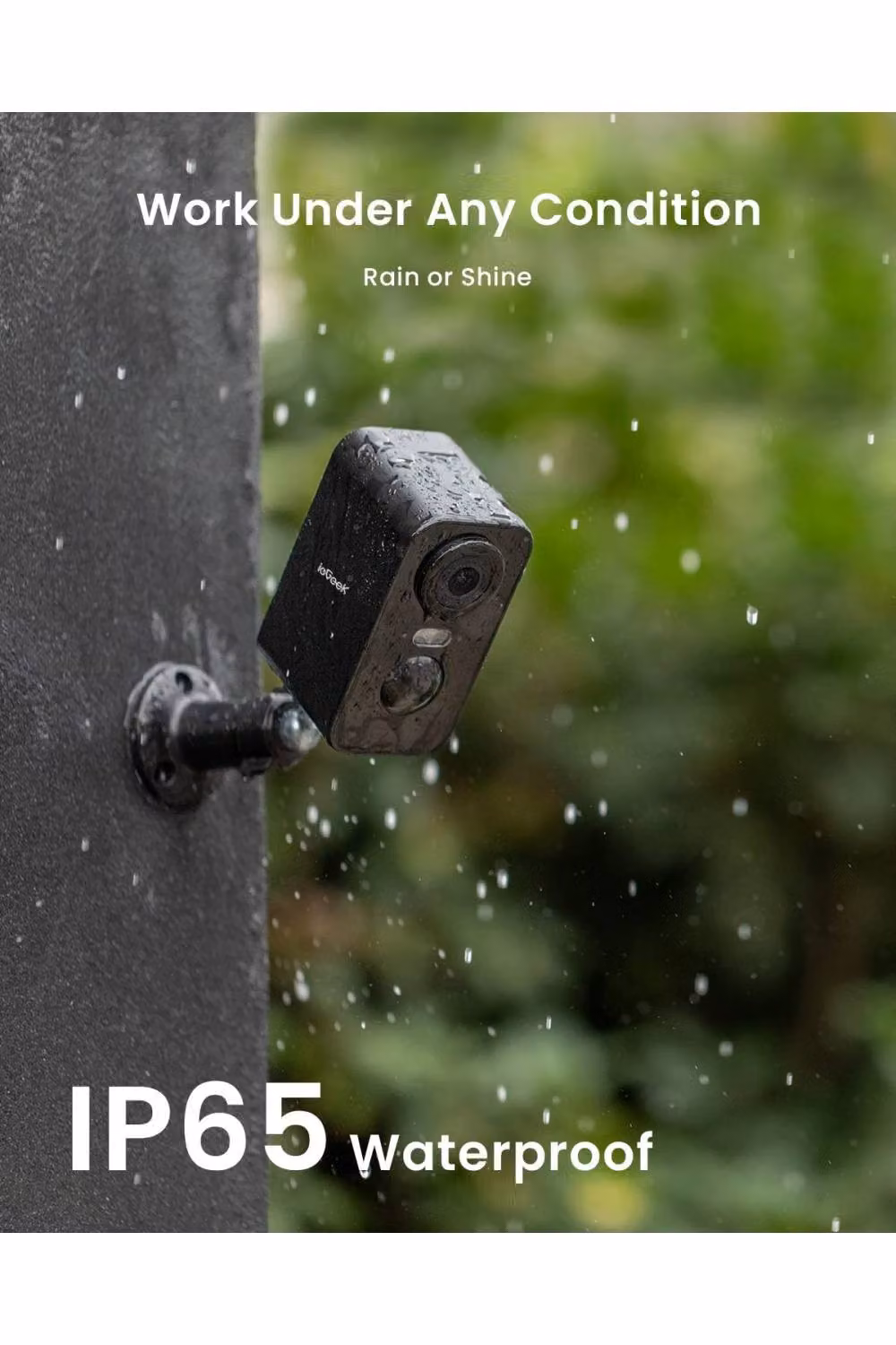 iegeek 2K Wireless Outdoor Camera with Battery, Siren and Night Vision in Black – 6
