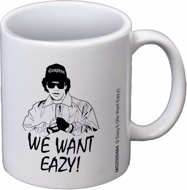 Eazy-E We Want Eazy Ceramic Mug in White
