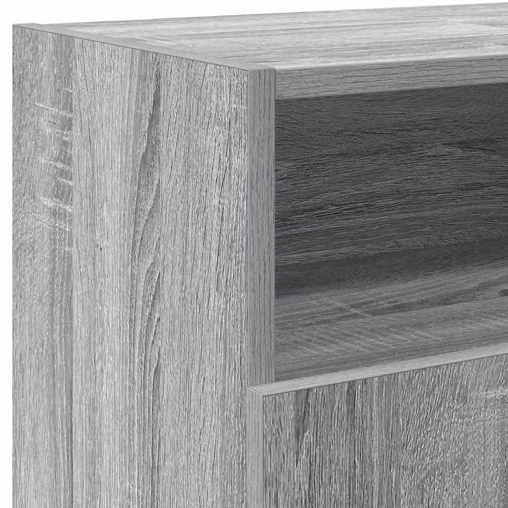 Berkfield Home Modern TV Cabinet with LED Lights in Grey Sonoma, W/D/H: 120 x 30 x 50 cm – 6