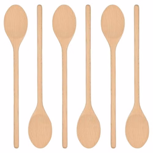 Argon Tableware Wooden Cooking Spoons, Pack of 6, Brown – 1